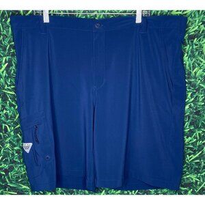 Columbia PFG Flat Front Men’s Size 42 Blue Lightweight Shorts 10" Inseam Pockets